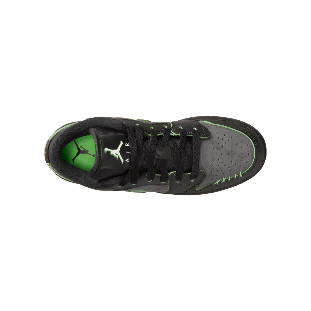 Big Kid's Air Jordan 1 Low SE Black/Scream Green/Dark Smoke Grey/Black IQ5229-001