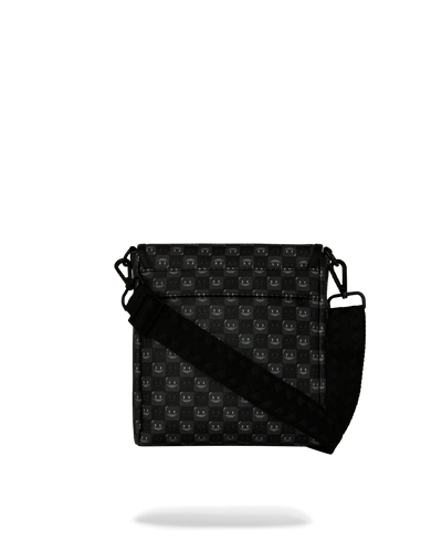 Sprayground Sharks In Paris WTF Bubbly Black Check Messenger Sling