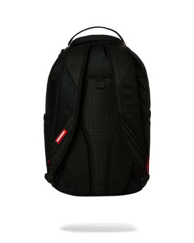 Sprayground Shark Central White Stencil Shark Black Nylon Back Backpack