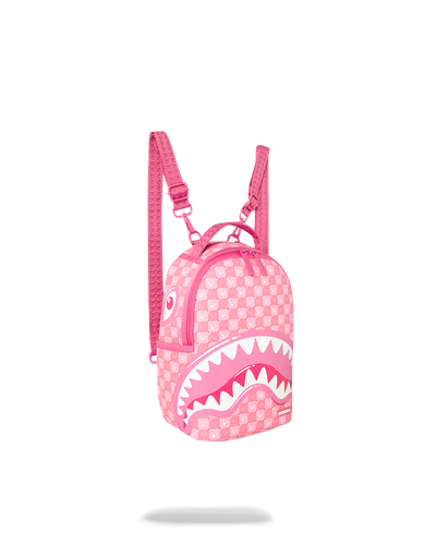Sprayground Pink New Check Faces Mini Backpack