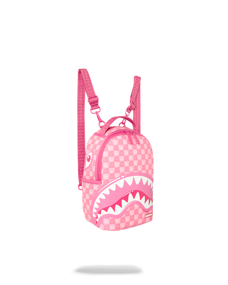 Sprayground Pink New Check Faces Mini Backpack