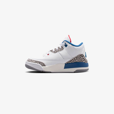 Little Kids Air Jordan 3 Retro True Blue White/Varsity Red/True Blue/Cement Grey/Anthracite DM0966-104