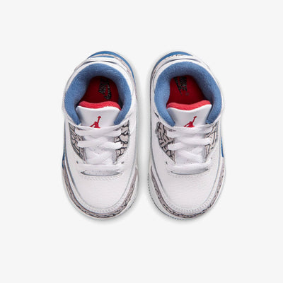Toddler Air Jordan 3 Retro True Blue White/Varsity Red/True Blue/Cement Grey/Anthracite DM0968-104