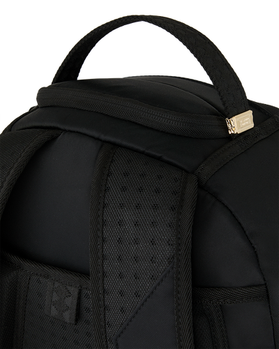 Sprayground Shark Central Black Nylon Gray Embossed Backpack
