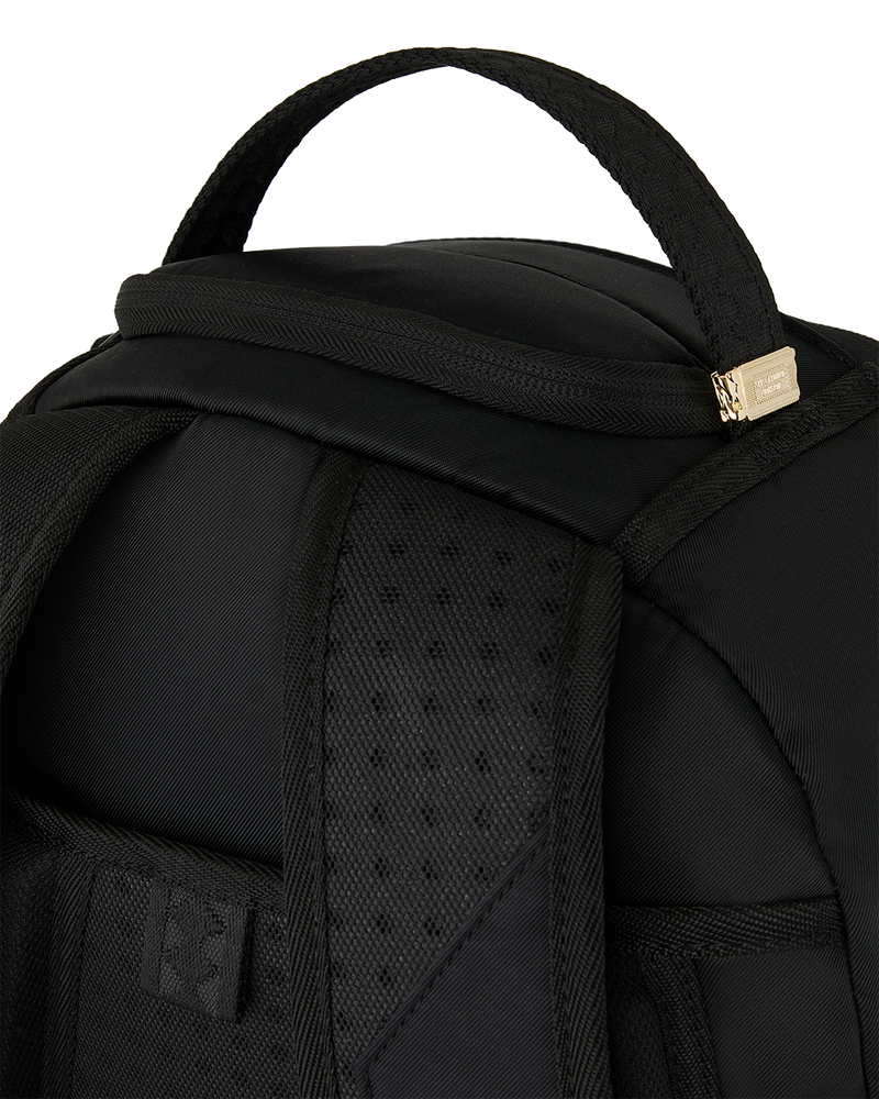 Sprayground Shark Central Black Nylon Gray Embossed Backpack