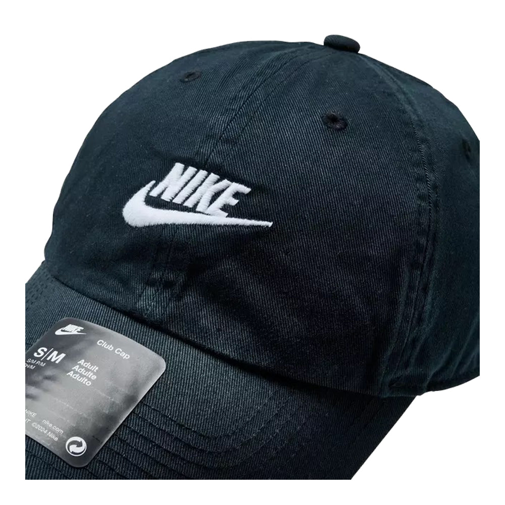Unisex Nike Club Unstructured Futura Wash Cap - Black &amp; White 5