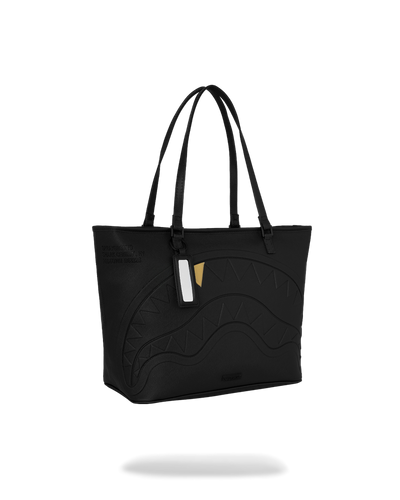 Sprayground Blacked Out Embossed Gold Tooth Tote