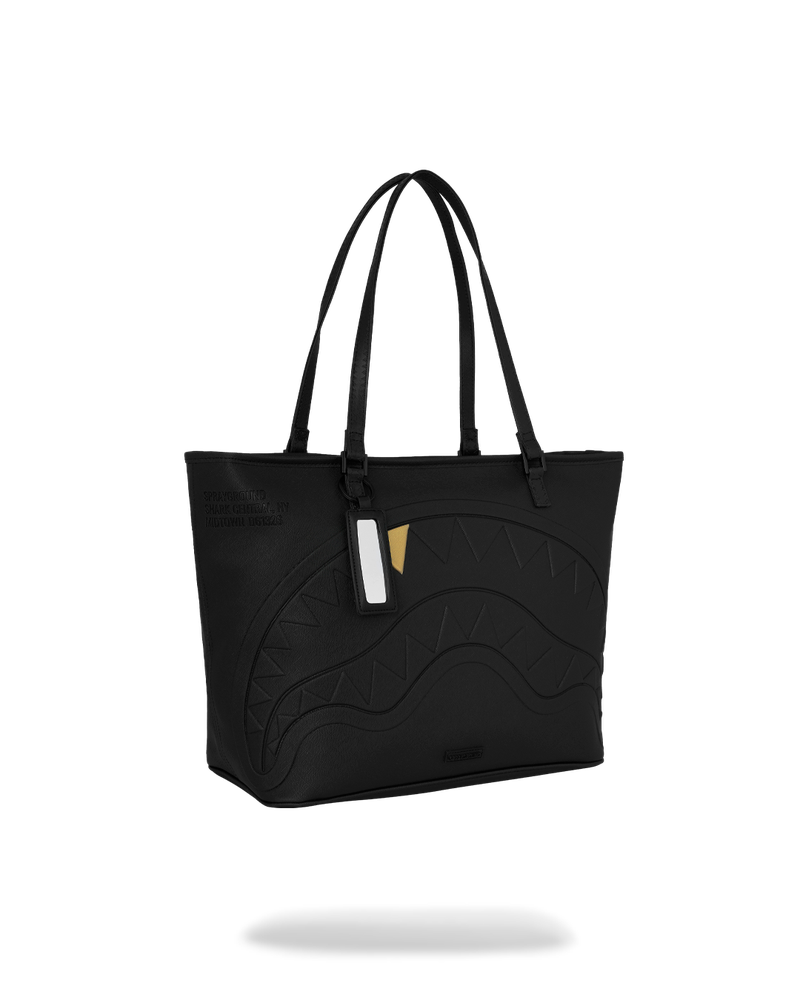 Sprayground Blacked Out Embossed Gold Tooth Tote