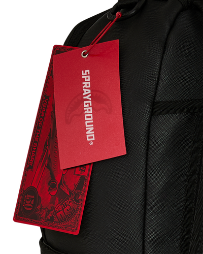 Sprayground Shark Central Embossed Black Nylon Backpack