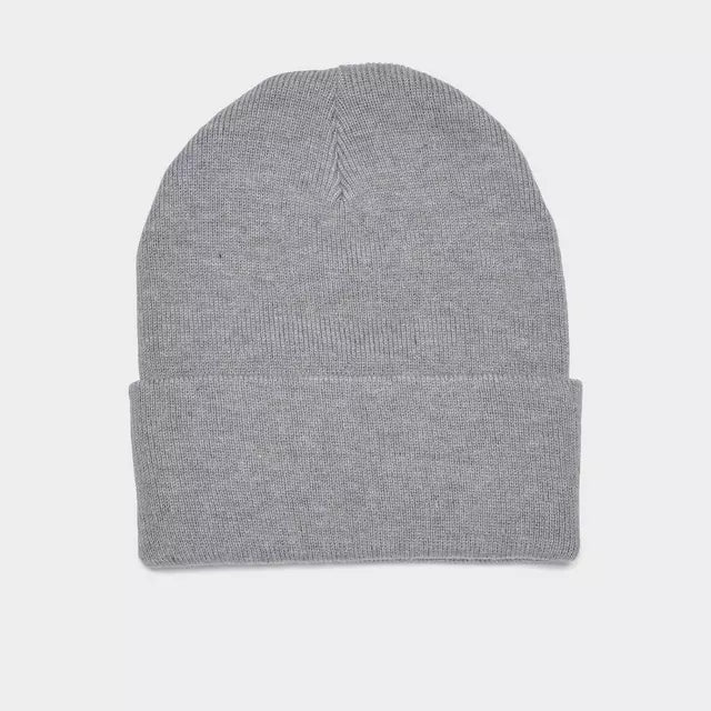 Nike Peak Swoosh Beanie Hat - Dark Grey Heather/White 6