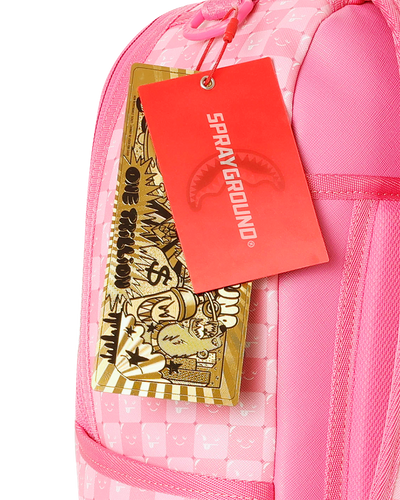 Sprayground Pink New Check Faces Backpack