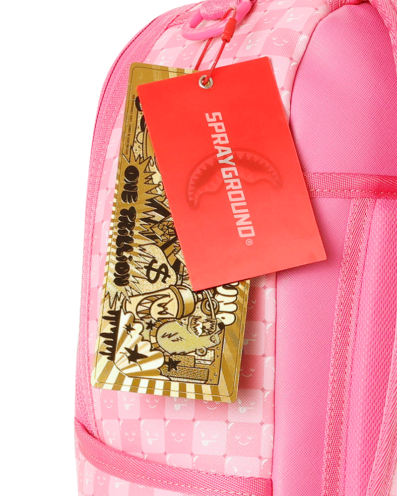 Sprayground Pink New Check Faces Backpack