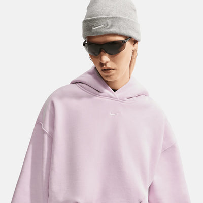 Nike Studio Fleece Cropped Lilac Hoodie