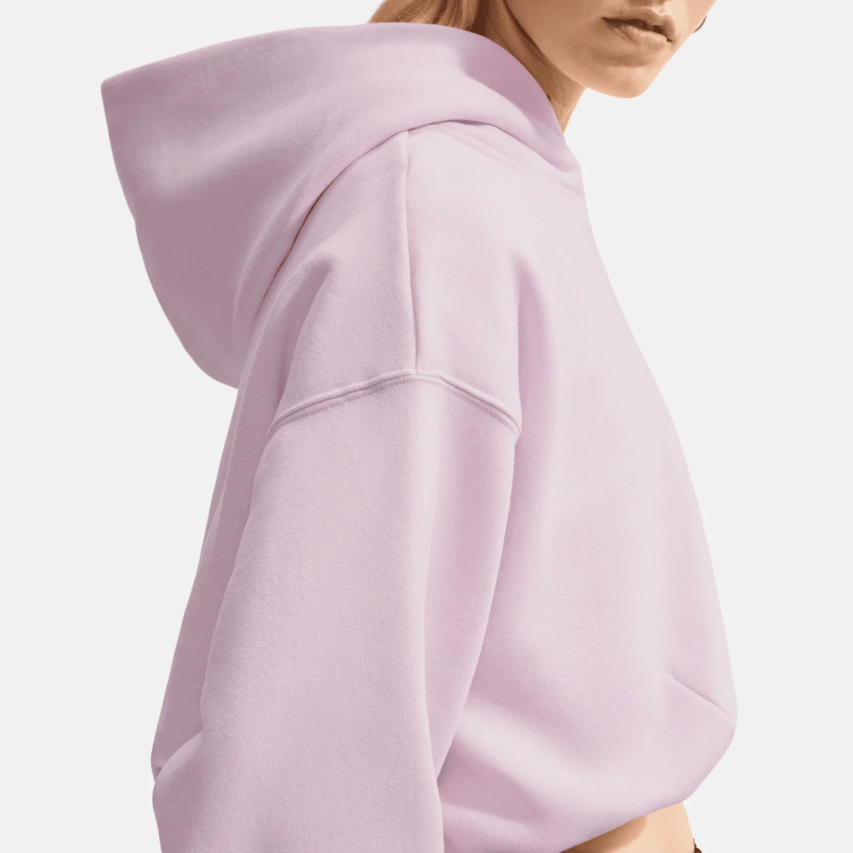 Nike Studio Fleece Cropped Lilac Hoodie