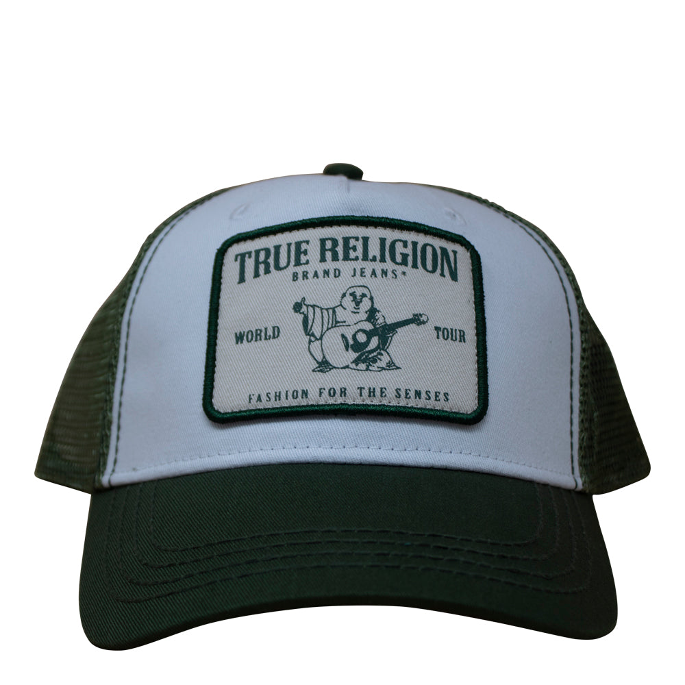 True Religion Concert Patch Trucker Hat - Green 1