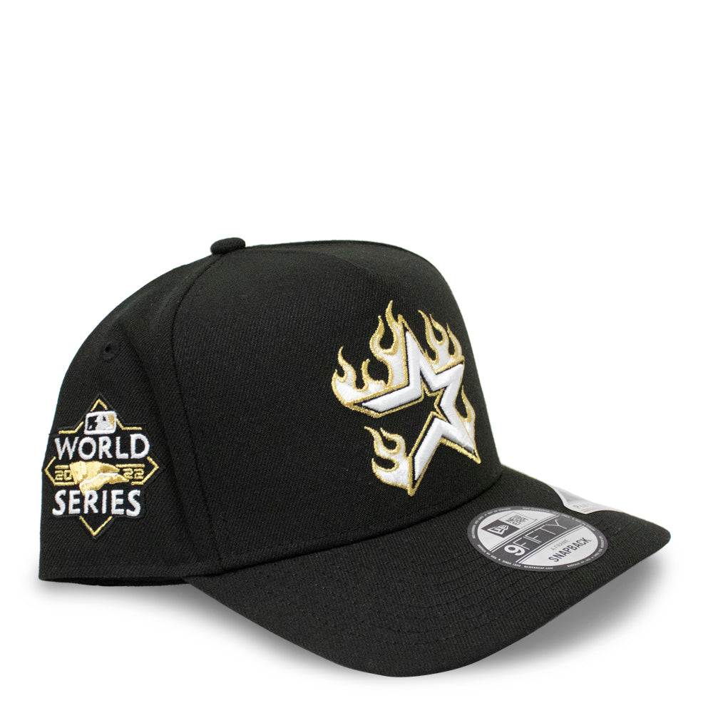 New Era Houston Astros 9FORTY A-Frame "Flames" Snapback Hat 1