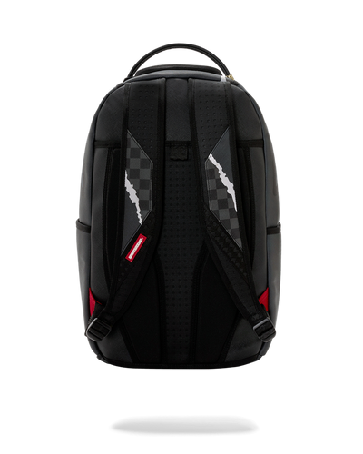 Sprayground Center Rip Revealing Gray Check Backpack