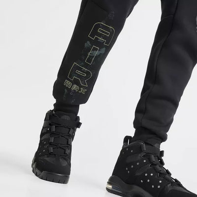 Men's Nike Tech Fleece Air Max Jogger Pants - Black/Neon Yellow 6