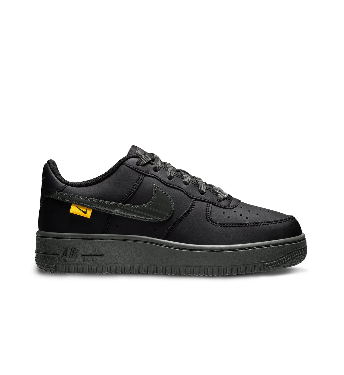 Big Kid's Nike Air Force 1 Tech Essential Black/Newsprint/Metallic Silver IQ6515-018