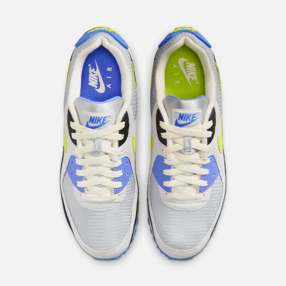 Men's Nike Air Max 90 Wave Pack Photon Dust/Photo Blue/Cyber/Light Smoke Grey/Black IU7543-025