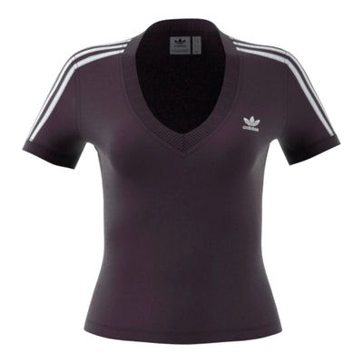 adidas Women's 3 Striped V-Neck Tee 1
