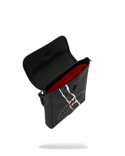 Sprayground Center Rip Revealing Gray Check Messenger Sling