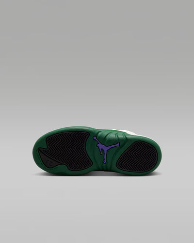 Little Kid's Air Jordan 12 Retro Bucks Summit White/Gorge Green-Black-Fierce Purple 151186-103