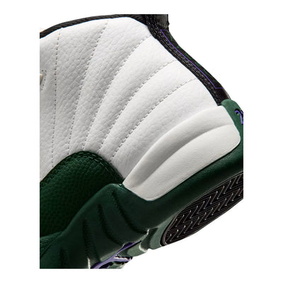 Little Kid's Air Jordan 12 Retro Bucks Summit White/Gorge Green-Black-Fierce Purple 151186-103