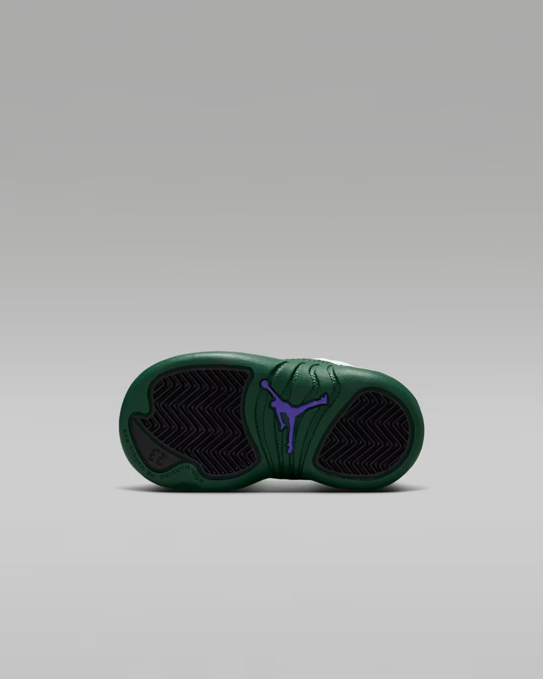 Toddler Air Jordan 12 Retro Bucks Summit White/Gorge Green-Black-Fierce Purple 850000-103