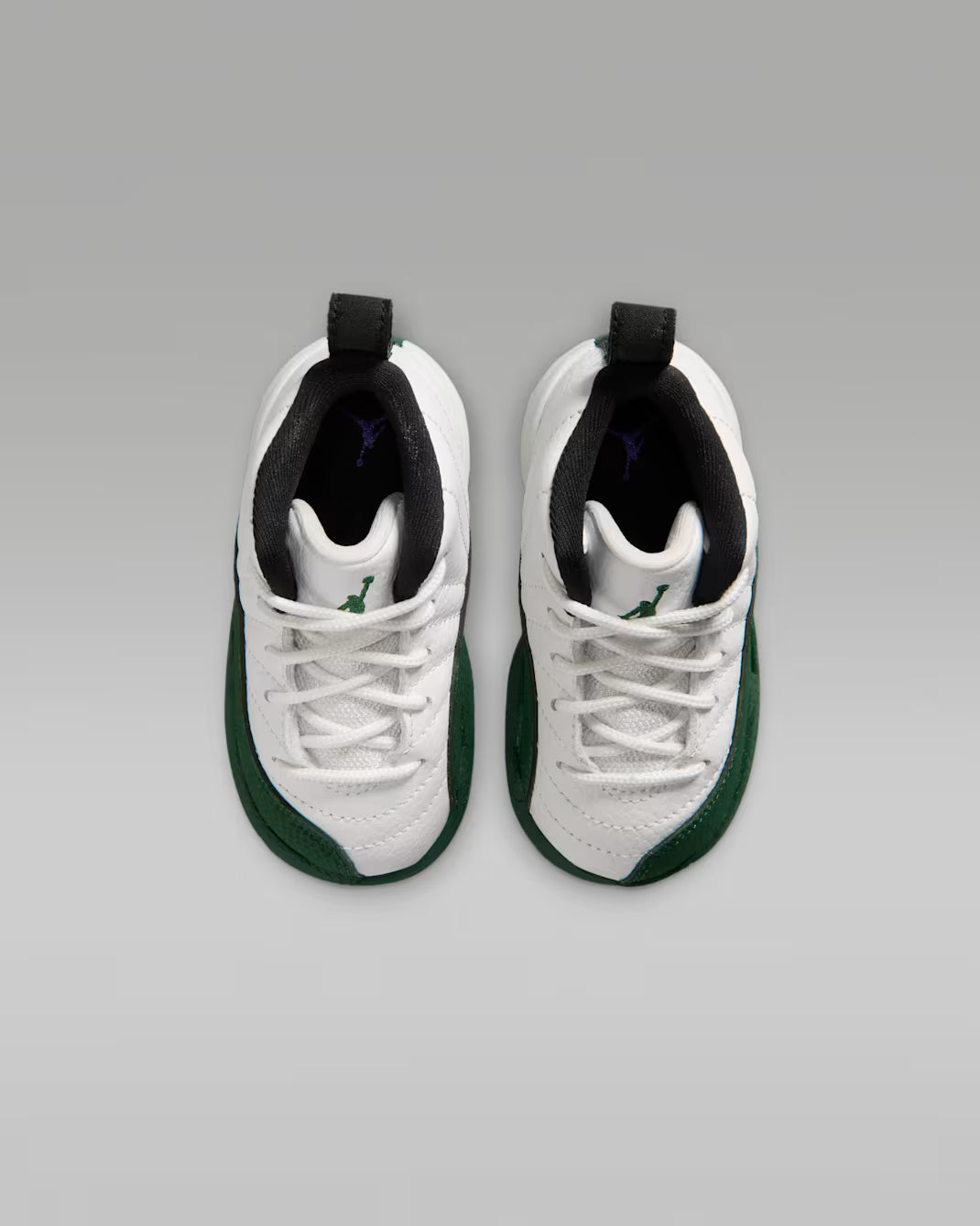 Toddler Air Jordan 12 Retro Bucks Summit White/Gorge Green-Black-Fierce Purple 850000-103