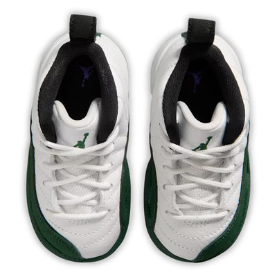 Toddler Air Jordan 12 Retro Bucks Summit White/Gorge Green-Black-Fierce Purple 850000-103