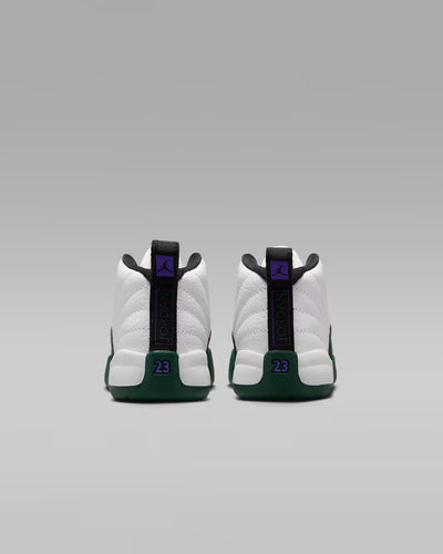 Toddler Air Jordan 12 Retro Bucks Summit White/Gorge Green-Black-Fierce Purple 850000-103