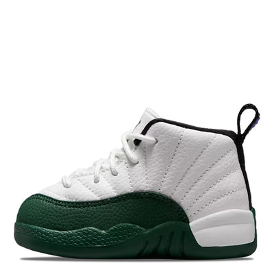 Toddler Air Jordan 12 Retro Bucks Summit White/Gorge Green-Black-Fierce Purple 850000-103