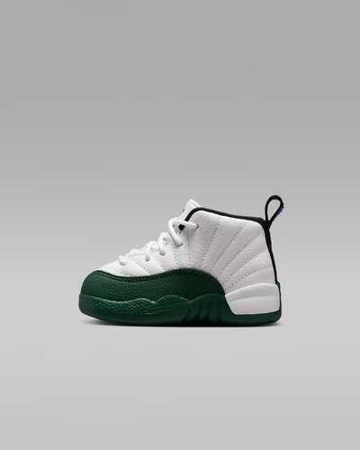 Toddler Air Jordan 12 Retro Bucks Summit White/Gorge Green-Black-Fierce Purple 850000-103