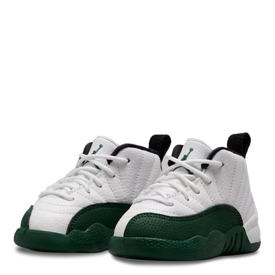 Toddler Air Jordan 12 Retro Bucks Summit White/Gorge Green-Black-Fierce Purple 850000-103