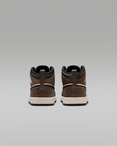 Little Kid's Air Jordan 1 Mid Black/Palomino/University Red/Phantom DQ8424-007