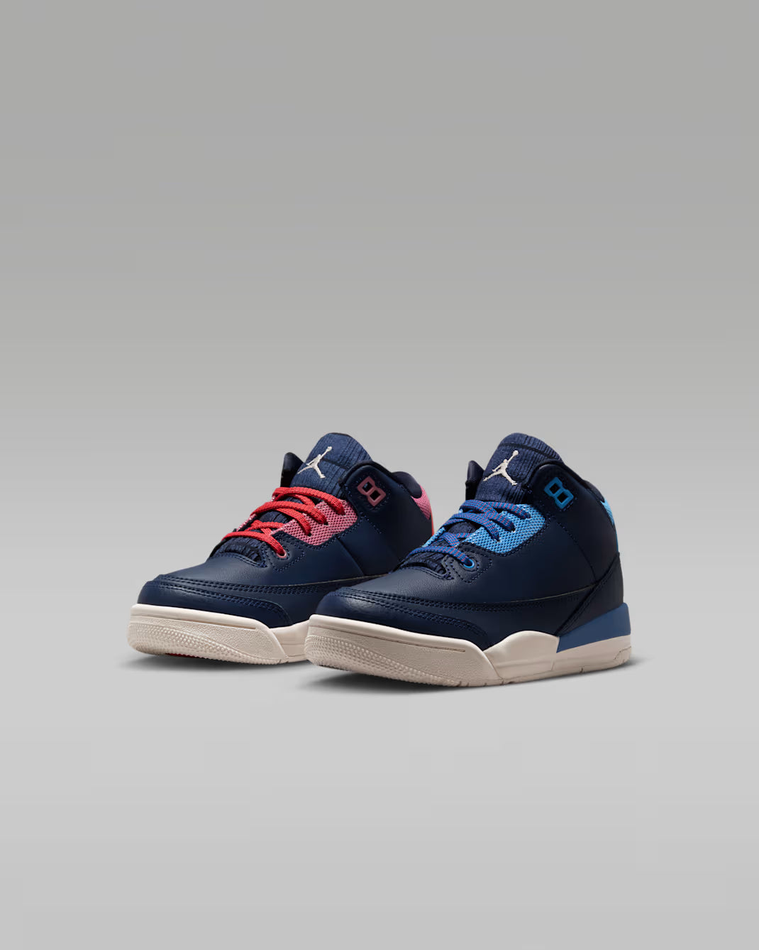 Little Kid's Air Jordan 3 Retro Sport Renaissance Obsidian/Track Red/Chalk/Chalk HQ0783-400