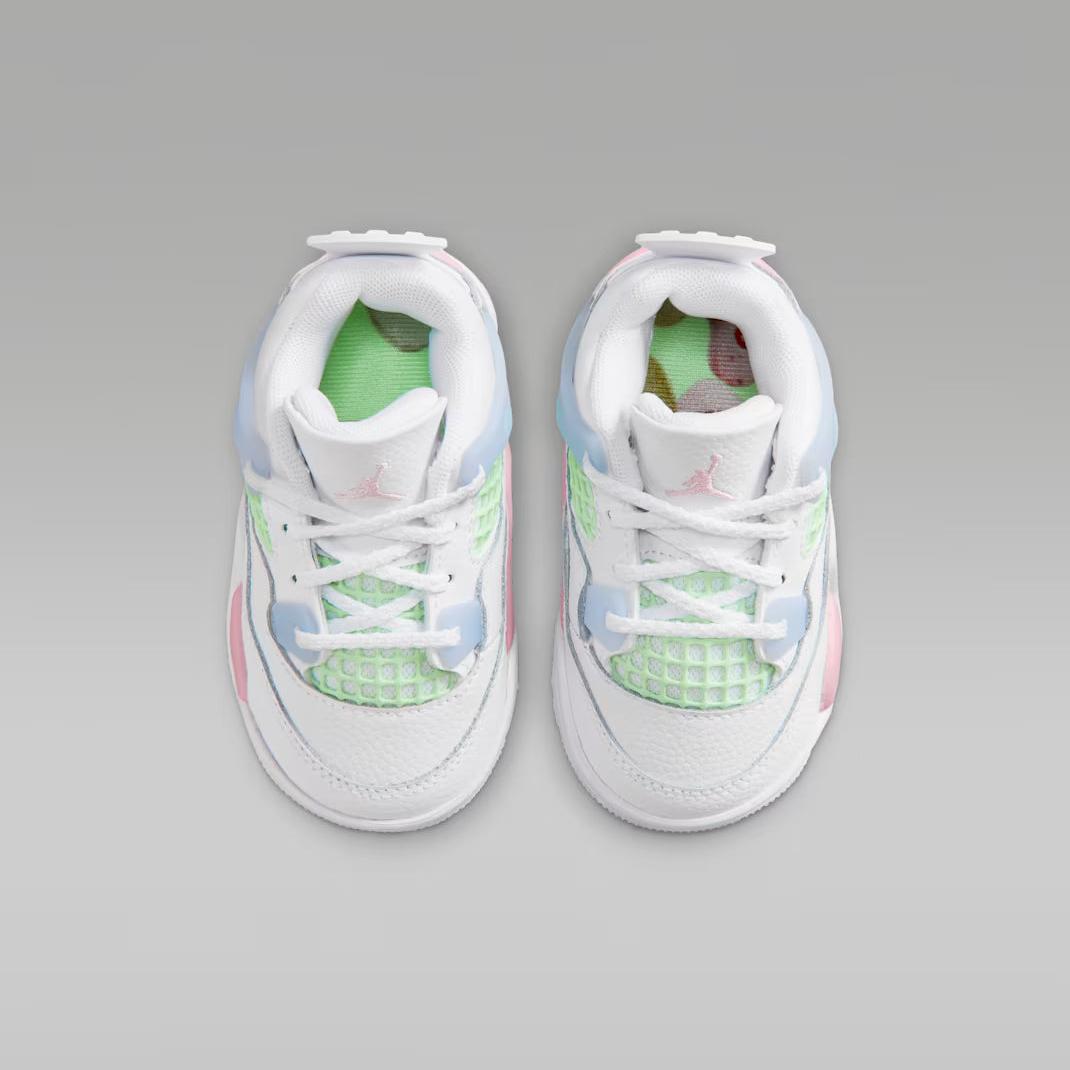 Toddler Jordan 4 Retro - Vapor Green &amp; Medium Soft Pink 7
