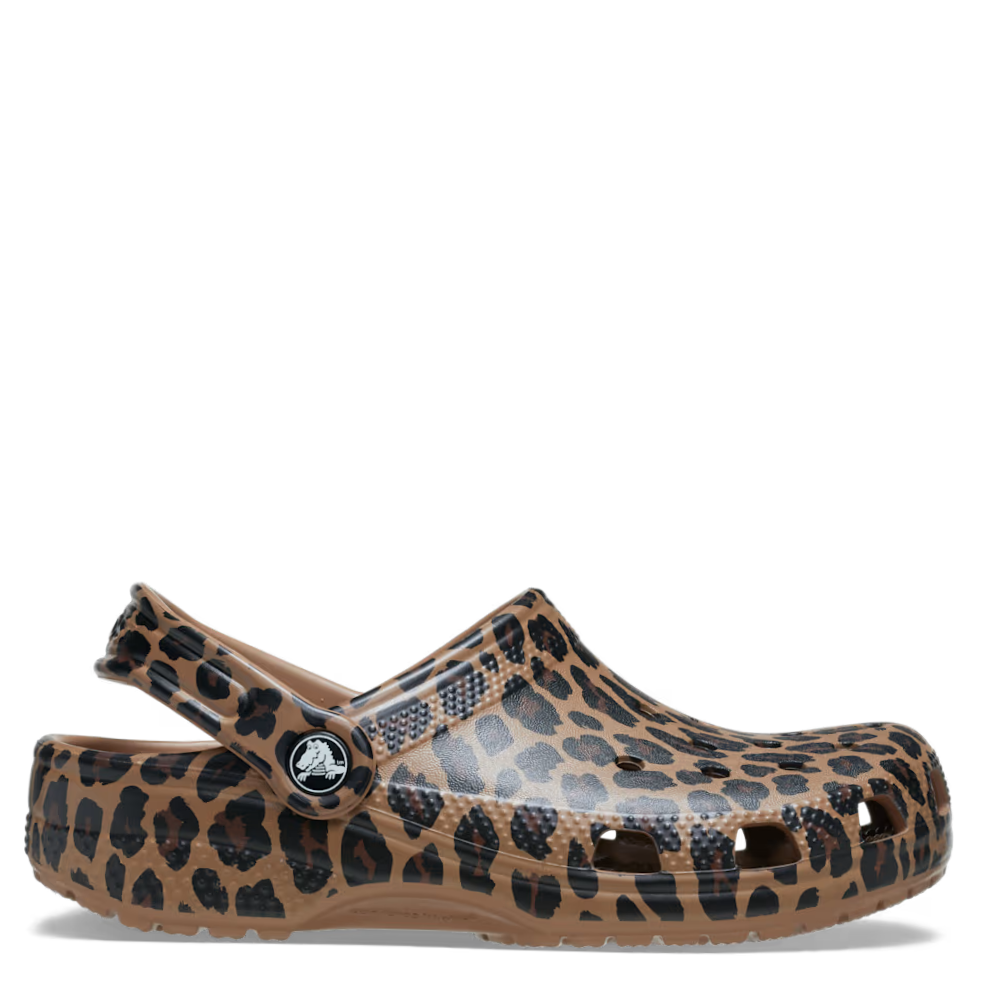 Crocs Kids Classic Animal Clog - Sepia/Leopard 1