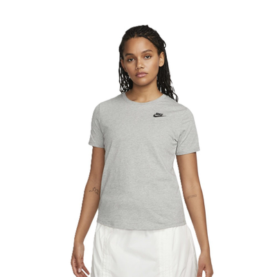 Women's Nike Sportswear Club Essentials T-Shirt - Dark Grey Heather & Black