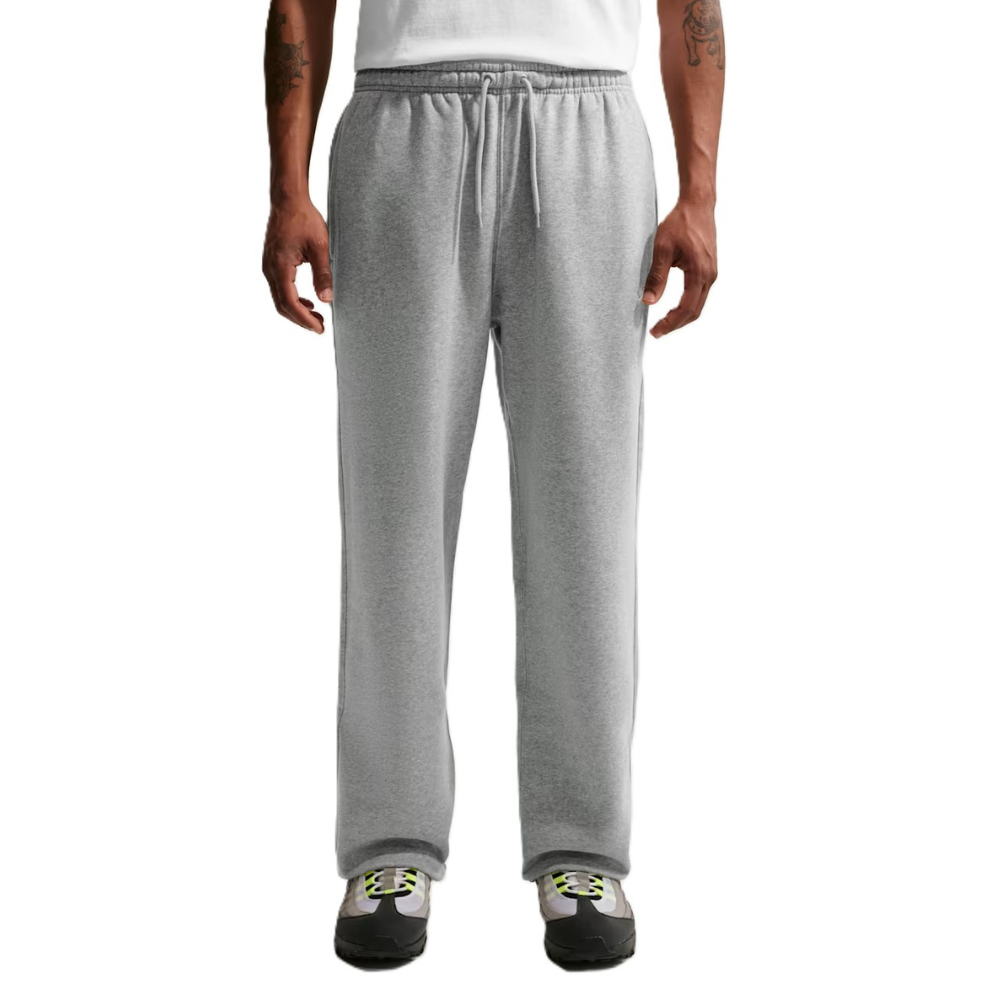 Men's Nike Club Open-Hem Fleece Pants - Gray