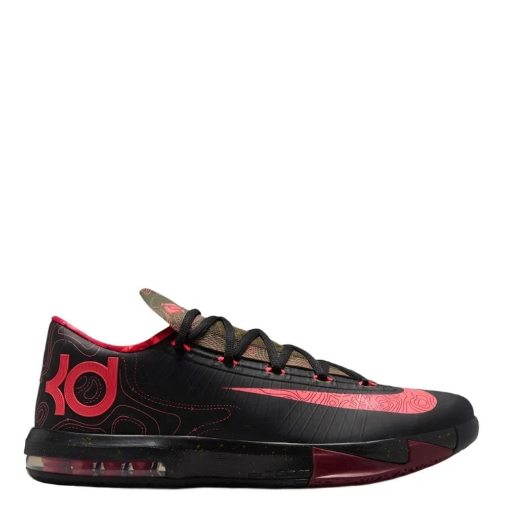 Men's Nike KD 6 Meteorology Black/Atomic Red-Medium Olive-Noble Red IM4409-001