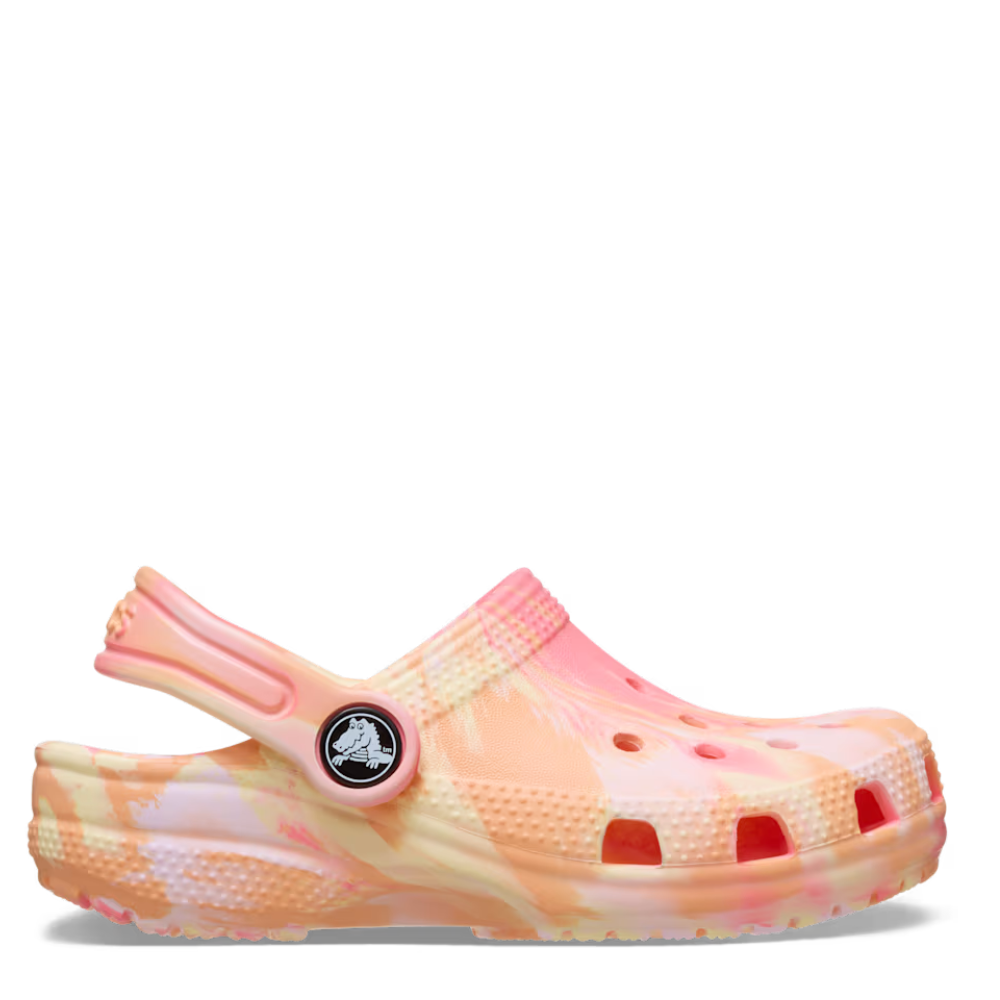Crocs Toddler Classic Marbled Clog - Guava/ Multi Color 1