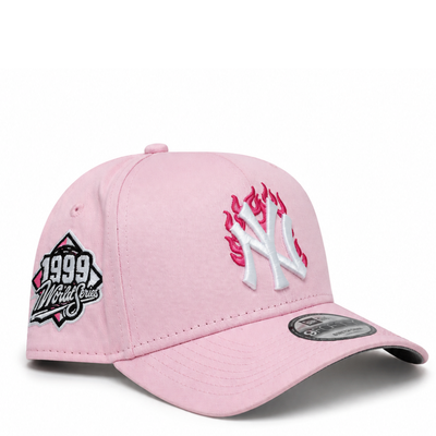 New Era New York Yankees Pink Flame 1999 World Series 9FORTY A-Frame Adjustable Cap