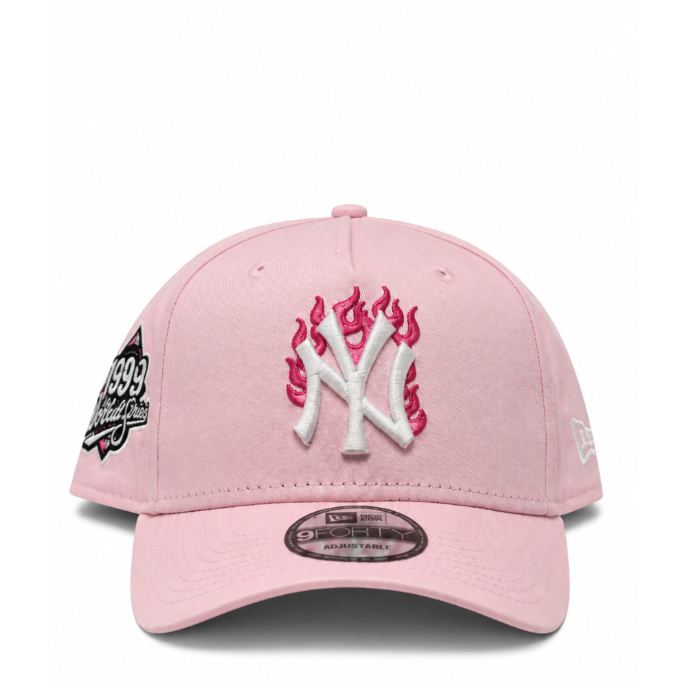 New Era New York Yankees Pink Flame 1999 World Series 9FORTY A-Frame Adjustable Cap