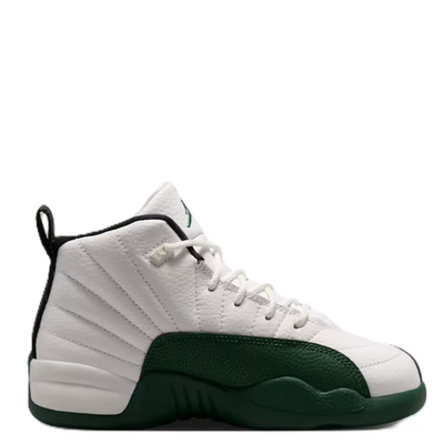 Little Kid's Air Jordan 12 Retro Bucks Summit White/Gorge Green-Black-Fierce Purple 151186-103