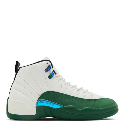 Big Kid's Air Jordan 12 Retro Summit White/Gorge Green-Black-Fierce Purple 153265-103
