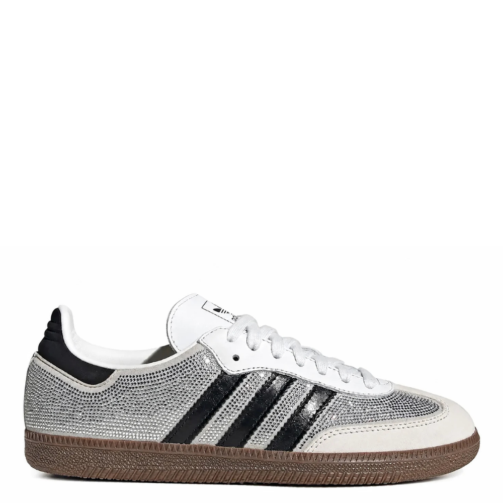 Women's Adidas Samba OG Rhinestone Crystal White / Core White / Silver Metallic IH9055