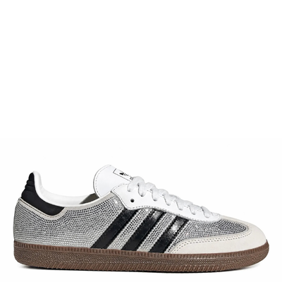 Women's Adidas Samba OG Rhinestone Crystal White / Core White / Silver Metallic IH9055