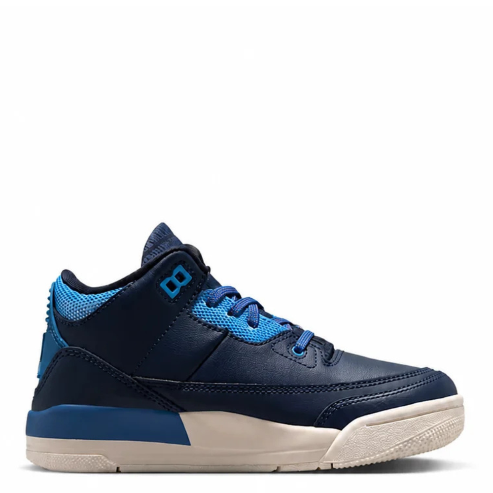 Little Kid's Air Jordan 3 Retro Sport Renaissance Obsidian/Track Red/Chalk/Chalk HQ0783-400